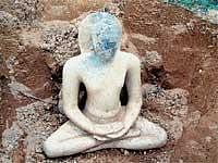 The 500-year-old idol found at Binnadi in Mudigere taluk.