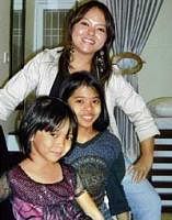 Narnia and Hamayanie with their mother.