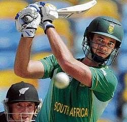power-packed South Africas Albie Morkel en route to his quickfire 40 against New Zealand on Thursday. AFP