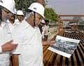 Chief Minister B S Yeddyurappa and Minister S Suresh Kumar visit a Metro work site in Bangalore on Friday. DH Photo
