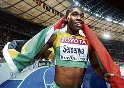 short-lived joy South Africas Caster Semenya after her victory at the World Championships in Berlin last year. Reuters