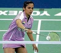 Star performer: Indias Saina Nehwal en route to her win over South Africas Kerry-Lee  Harrington in the Uber Cup clash in Kuala Lumpur on Monday. AFP