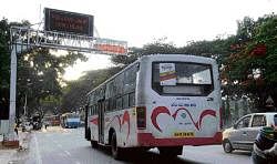 A file photo of the variable message signboard installed in Bangalore.