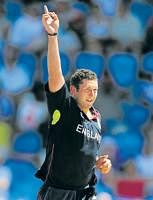 Star performer: Tim Bresnan excelled with bat and ball as England kept a clean slate with a three-wicket win over New Zealand in Gros Islet on Monday. AFP