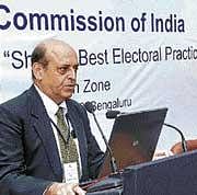Chief Election Commissioner Navin Chawla at the Zonal Conference of Chief Electoral Officers (South Zone) in Bangalore on Wednesday. DH Photo