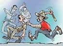 Drunk youths thrash cops, held, freed