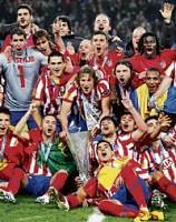 Jubilant Atletico:  Madrid players celebrate after winning  the Europa League title on Wednesday. Reuters