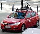 A Google Street View camera taking images in a city in Europe.