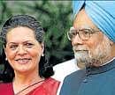 Sonia Gandhi with Manmohan Singh. DH Photo