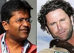 Lalit Modi and Chris Cairns. Getty Images