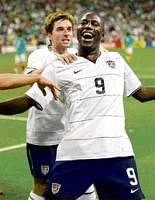TOUGH GUY: Jozy Altidore (foreground) has withstood a turbulent year and is all set to spearhead the US attack in South Africa.