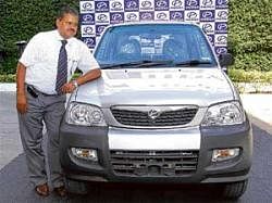 Premier Limited General Manager (marketing) Avniesh Goel posing with Premier 'RIO' in Bangalore. DH Photo