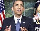 President Barack Obama is photographed after delivering a televised address from the Oval Office of the White House in Washington, on Tuesday. AP