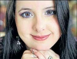 Kristin Rowland wearing purple circle lenses. Teenagers and young women have been copying Lady Gagas wider-than-life eyes in her Bad Romance video, using special contraband contact lenses imported from Asia. NYT