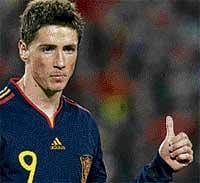 Lean Patch: Spains Fernando Torres hopes to end his  goalless streak against Germany in the semifinals. AP