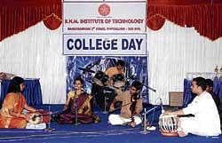 champions The team members perform on the College Day.