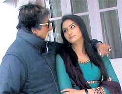 Cmfortable: Ragini with Amitabh Bachchan.