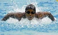 Surprise Package: Sneha T clinched the girls Group I 100-metre butterfly gold medal in Bangalore on Friday. DH Photo / Srikanta Sharma R