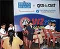 Students take part in the  Deccan Herald Soccer Quiz organised in Bangalore on Friday. DH Photo