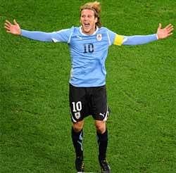 Uruguay's striker Diego Forlan. AFP Photo