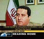 A TV grab shows Iranian nuclear scientist Shahram Amiri  giving an interview regarding his ordeal in Washington. AFP