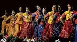 Students of Bishop Cotton Girls School perform at Senior School Annual Prize Day in Bangalore on Friday. dh photo
