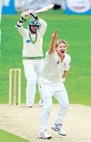 High-volt act: Australian paceman Shane Watson successfully appeals for an LBW verdict against  Pakistans Mohammad Aamer on Thursday. Reuters