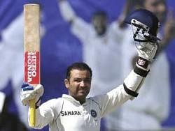 Virender Sehwag has opened up a 14-point gap over second-placed Kumar Sangakkara. AFP