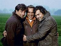 We are family: Dharmendra with Sunny and Bobby Deol.