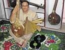 Shreekantham Nagendra Shastry with some precious pieces.