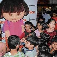 Dora with the kids.