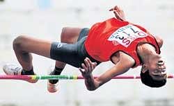 Harshith leaps to new meet record