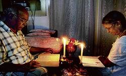 left in the dark: Unscheduled power cuts have become a norm in the City. dh photo