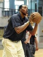 Gentle Giant: Dwight Howard enthralled basketball buffs during his visit to Bangalore. DH Photo/ P Samson Victor