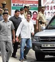 Rahul Gandhi arrives at NLSIU in Bangalore on Saturday. DH photo