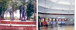 The Veerasoudha constructed in memory of freedom fighters. A gallery depicting the life and times of freedom fighters. DH photos