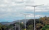 Lamp posts  on Hunsur road will get metal  allied lights soon. DH Photo