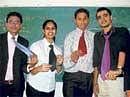 Knotty: Students of Surana College make a statement with their tie.