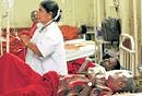Inmates of Beggars Colony undergoing treatment at the  Isolation Hospital in Bangalore on Wednesday. DH Photo