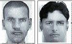 Sketches of two suspects in Kiran Kumar car robbery case.