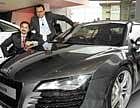 Fast & Furious: Audi India head Michael Perschke (right) & Audi Bengaluru CEO K Subramanian at the new showroom on Hosur main road in Bangalore on Friday. DH Photo