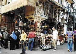 Medieval: The Khan al Khalei, also known as the Arabian Nights Bazaar, in Cairo.
