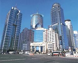 The Lujiazhui Finance and Trade Zone, Pudong, Shanghai, China. Getty Images