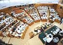 Financial planning: A view of the BBMP council during the budget session on Monday.  DH Photo