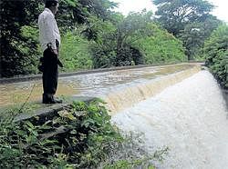 Cascading splendour: Tunga canal overflows following heavy rain in Shimoga. KPN