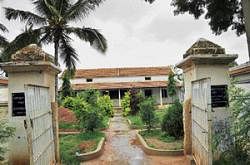 his alma mater The government school at Kandavara, Chikkballapur district, in which M V studied. DH Photo / B H Shivakumar