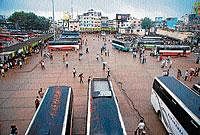 A view of old KSRT C bus stand in Hassan. DH photo