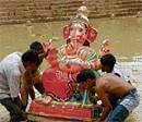 Harmful: Immersion of idols pollutes water bodies.
