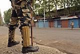 Indian police stand guard in Kashmiri summer capital Srinagar on September 15, 2010. Police in Indian Kashmir injured at least eight protesters September 15 when they opened fire to control the latest violent demonstration in the region, a day after 19 people died in battles between troops and protesters in the restive Muslim-majority region. Clashes over the past three months have left 87 civilians dead, mostly killed by the security forces. AFP