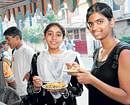 Foodies Paani-puri and other chaat items are thoroughly relished by college students.